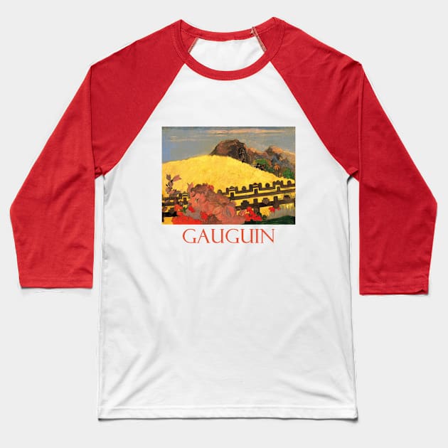 Parahi Te Marae (1892) by Paul Gauguin Baseball T-Shirt by Naves